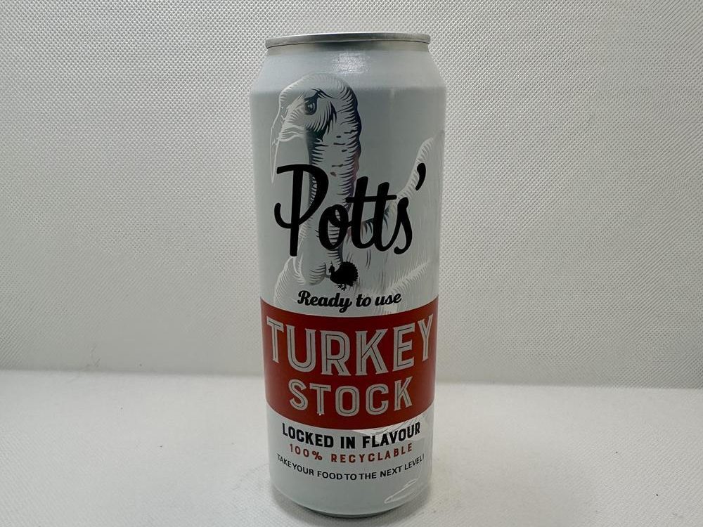 Potts turkey stock in a can